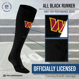 Washington Commanders NFL Adult Knee High-Performance Socks - Black