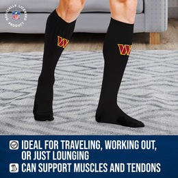 Washington Commanders NFL Adult Knee High-Performance Socks - Black