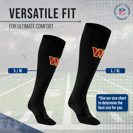 Washington Commanders NFL Adult Knee High-Performance Socks - Black
