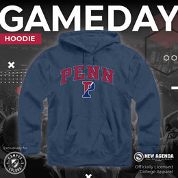 Penn Quakers Campus Colors Adult Arch & Logo Soft Style Gameday Hooded Sweatshirt  - Navy