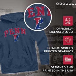 Penn Quakers Campus Colors Adult Arch & Logo Soft Style Gameday Hooded Sweatshirt  - Navy