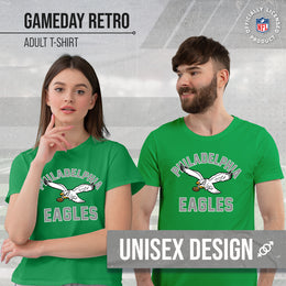 Philadelphia Eagles NFL Adult Retro Gameday Unisex T-Shirt - Kelly Green