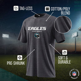 Philadelphia Eagles NFL Youth Football Helmet Tagless T-Shirt - Charcoal