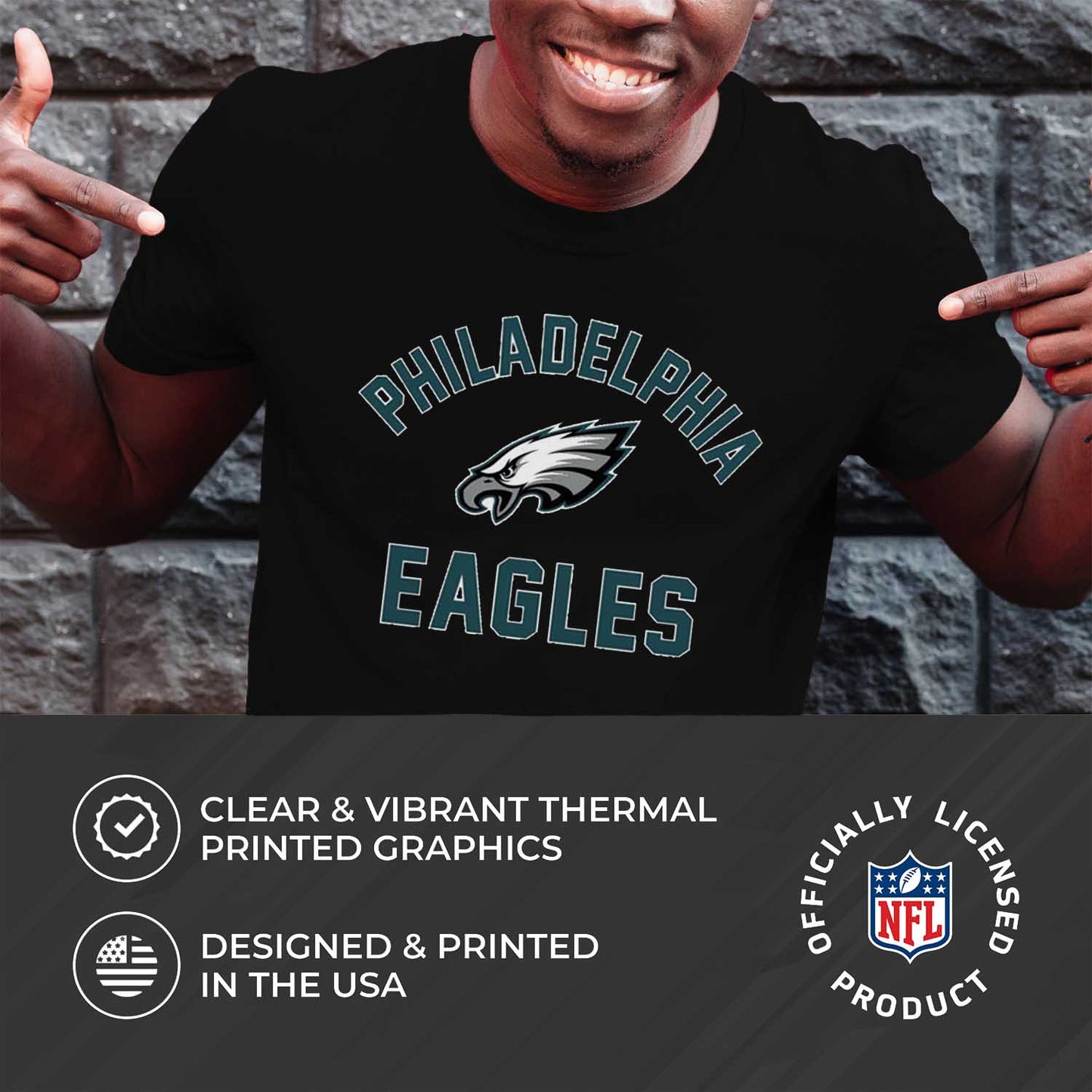 Philadelphia Eagles NFL Adult Gameday T-Shirt - Black