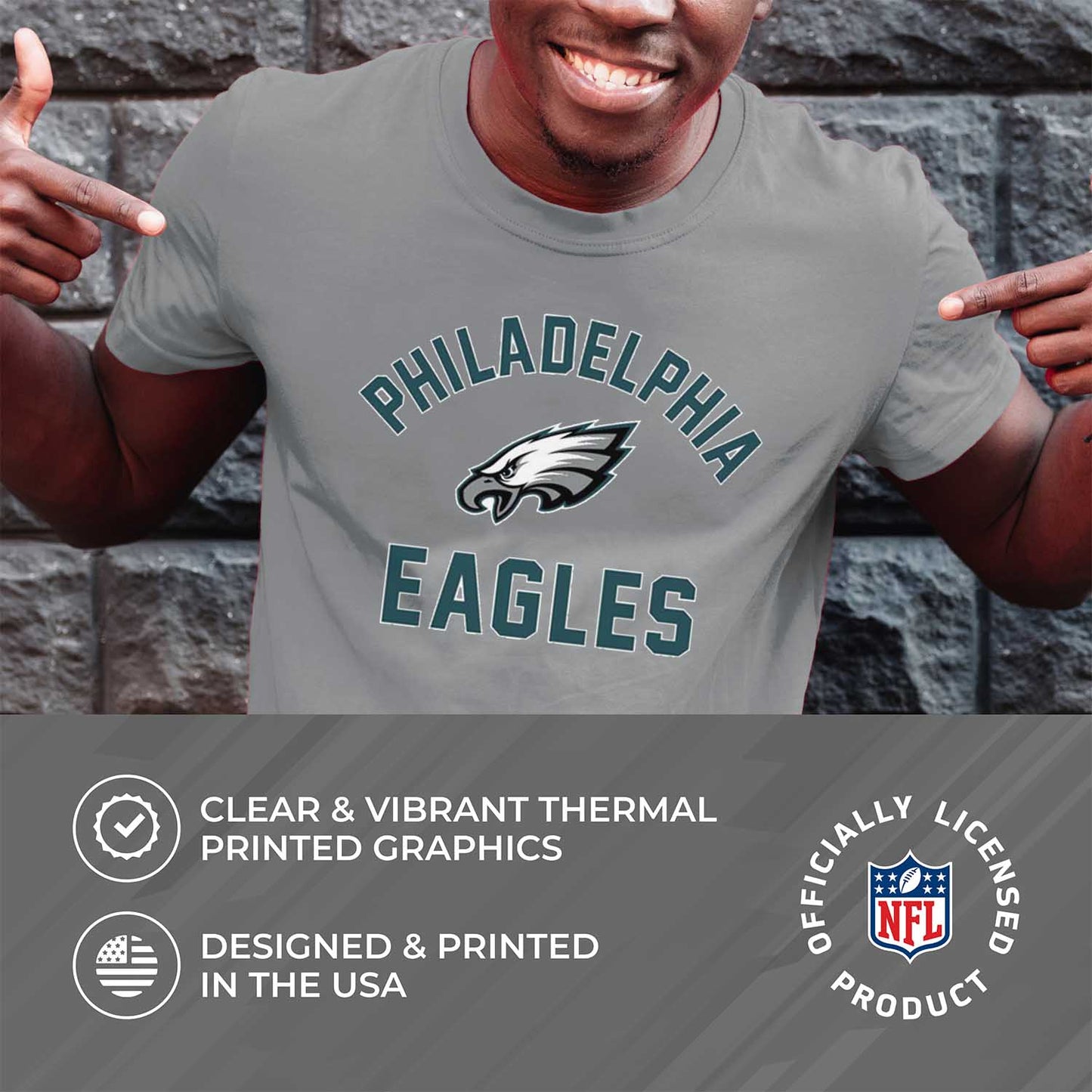 Philadelphia Eagles NFL Adult Gameday T-Shirt - Gray