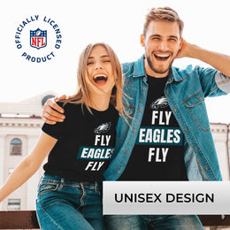 Philadelphia Eagles NFL Adult Team Slogan Unisex T-Shirt - Black