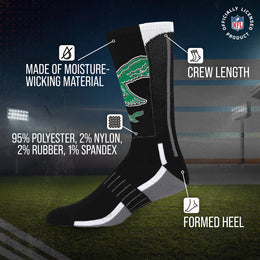 Philadelphia Eagles NFL V Curve  Socks - Team Color