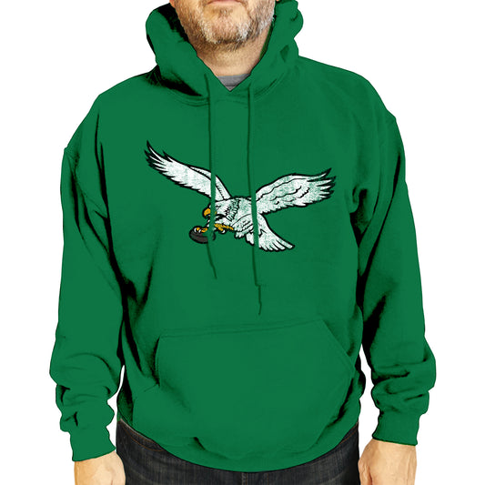 Philadelphia Eagles NFL Adult Unisex Modern Throwback Ultra Soft Fleece Hooded Sweatshirt - Kelly Green