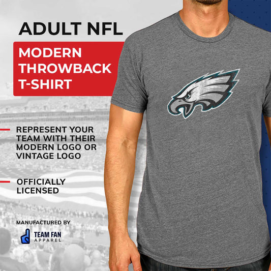 Philadelphia Eagles NFL Modern Throwback T-shirt - Gray