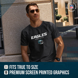 Philadelphia Eagles NFL Adult Football Helmet Tagless T-Shirt - Charcoal
