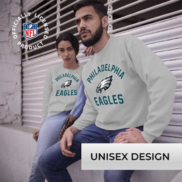 Philadelphia Eagles NFL Adult Gameday Football Crewneck Sweatshirt - Gray