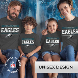Philadelphia Eagles NFL Youth Short Sleeve Charcoal T Shirt - Charcoal