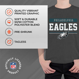 Philadelphia Eagles NFL Youth Short Sleeve Charcoal T Shirt - Charcoal