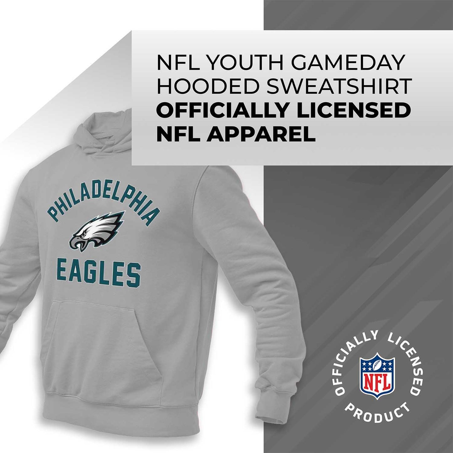 Philadelphia Eagles NFL Youth Gameday Hooded Sweatshirt - Gray