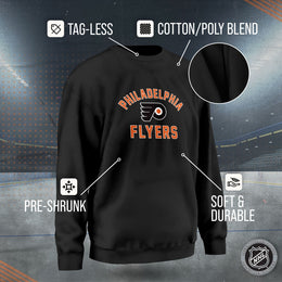 Philadelphia Flyers Adult NHL Gameday Crewneck Sweatshirt - Black