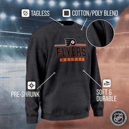 Philadelphia Flyers NHL Charcoal True Fan Crewneck Sweatshirt - Charcoal