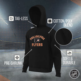 Philadelphia Flyers Adult NHL Primary Logo Hooded Sweatshirt - Black