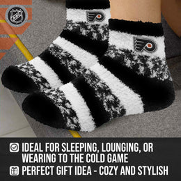 Philadelphia Flyers NHL Unisex Cozy Sleep Socks - Black