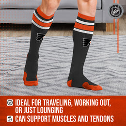 Philadelphia Flyers NHL Adult Knee High-Performance Socks - Black