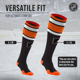 Philadelphia Flyers NHL Adult Knee High-Performance Socks - Black