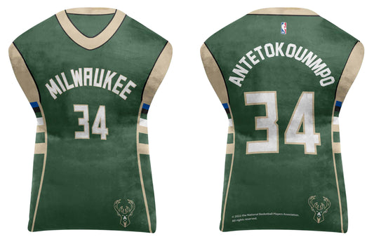 Milwaukee Bucks NBA Travel Giannis Antetokounmpo Jersey Cloud Pillow Bedding Accessories - Green