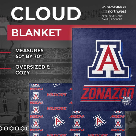 Arizona Wildcats NCAA Double Sided Blanket - Navy
