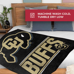 Colorado Buffaloes NCAA Double Sided Blanket - Black