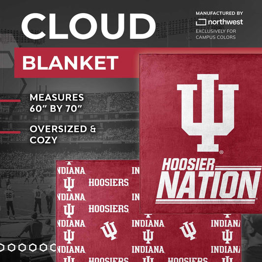 Indiana Hoosiers NCAA Double Sided Blanket - Cardinal