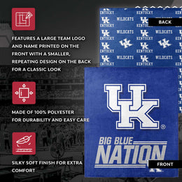 Kentucky Wildcats NCAA Double Sided Blanket - Blue
