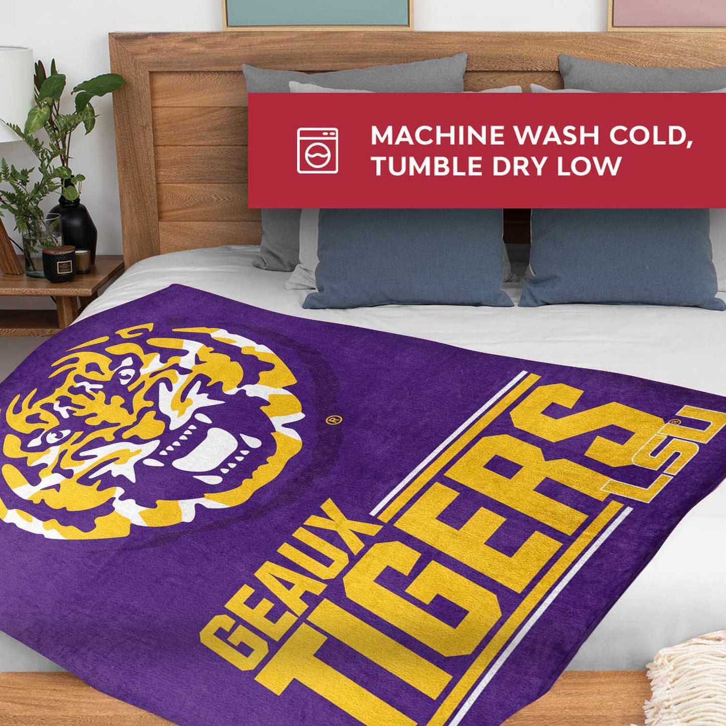 LSU Tigers NCAA Double Sided Blanket - Purple