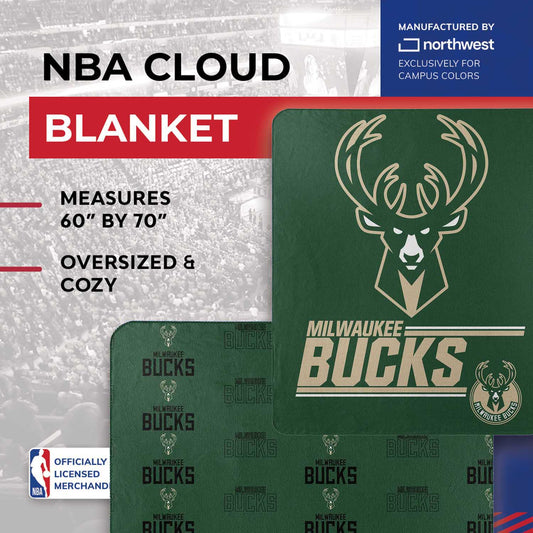 Milwaukee Bucks NBA Double Sided Blanket - Green