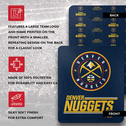 Denver Nuggets NBA Double Sided Blanket - Navy