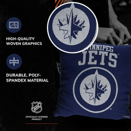 Winnipeg Jets NHL Decorative Pillows- Enhance Your Space with Woven Throw Pillows - Navy
