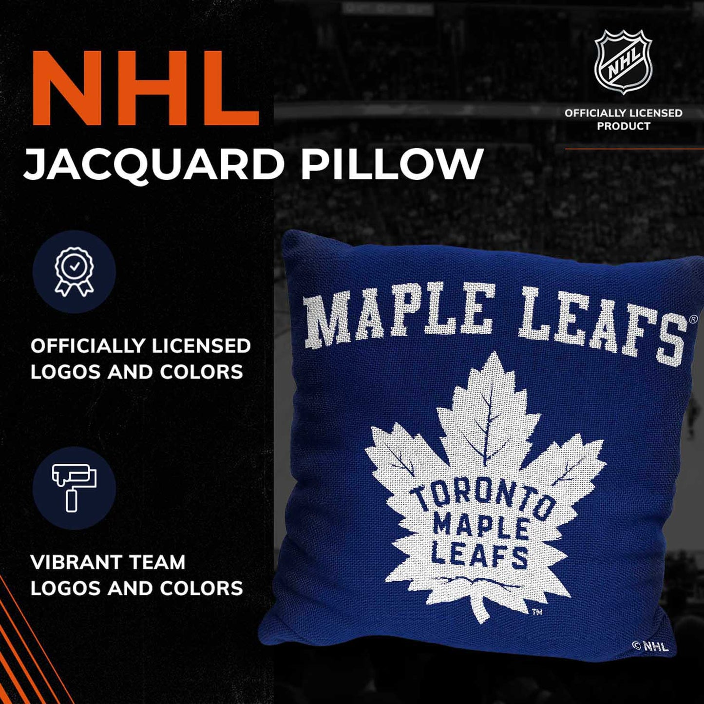 Toronto Maple Leafs NHL Decorative Pillows- Enhance Your Space with Woven Throw Pillows - Blue