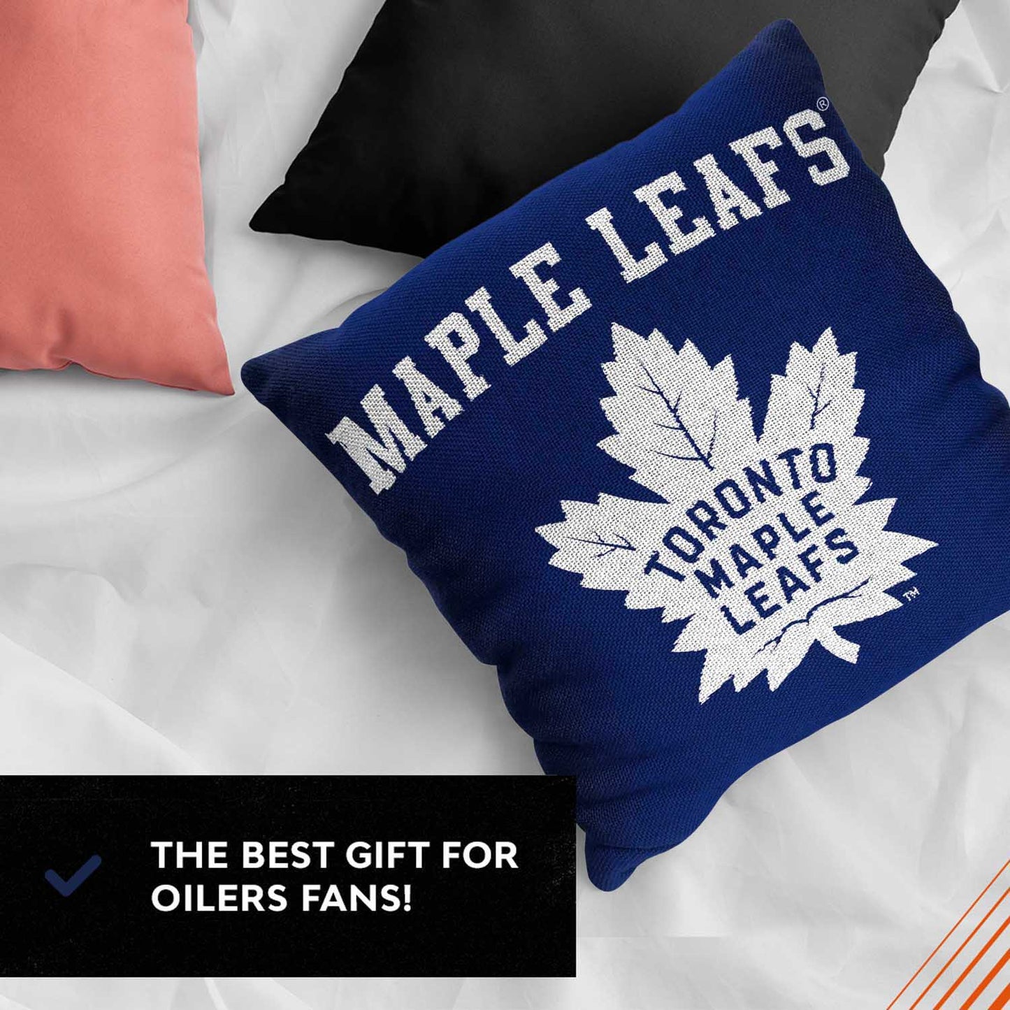 Toronto Maple Leafs NHL Decorative Pillows- Enhance Your Space with Woven Throw Pillows - Blue