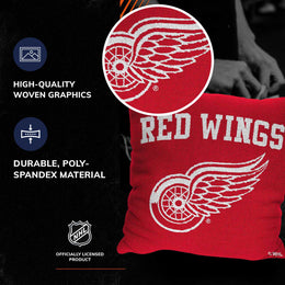 Detroit Red Wings NHL Decorative Pillows- Enhance Your Space with Woven Throw Pillows - Red