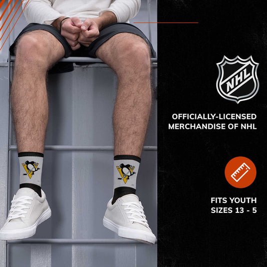 Pittsburgh Penguins NHL Youth Surge Socks - Black