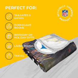 Pittsburgh Steelers Northwest NFL Hi-Def Najee Harris Silk Blanket - Black