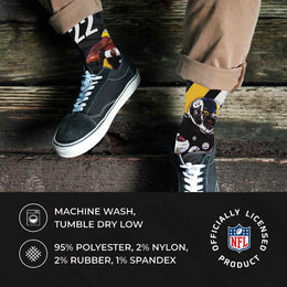Pittsburgh Steelers NFL Youth Player Stripe Sock - Black #22