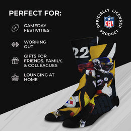 Pittsburgh Steelers NFL Adult Player Stripe Sock - Black #22