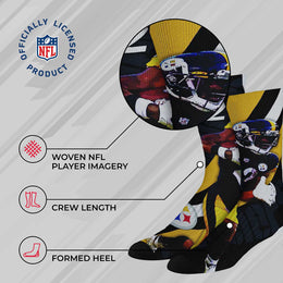 Pittsburgh Steelers NFL Youth Player Stripe Sock - Black #22