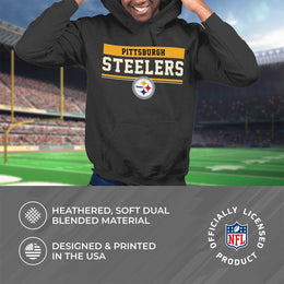 Pittsburgh Steelers NFL Adult Gameday Charcoal Hooded Sweatshirt - Charcoal