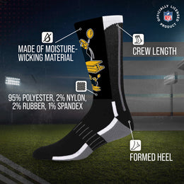 Pittsburgh Steelers NFL V Curve  Socks - Team Color