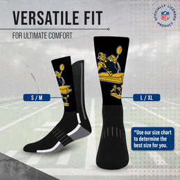 Pittsburgh Steelers NFL V Curve  Socks - Black Heather