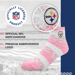 Pittsburgh Steelers NFL Cozy Soft Slipper Socks - Pink