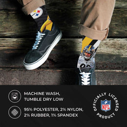 Pittsburgh Steelers NFL Adult Player Stripe Sock - Black