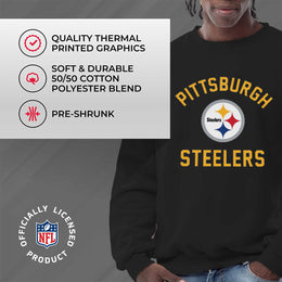Pittsburgh Steelers NFL Adult Gameday Football Crewneck Sweatshirt - Black