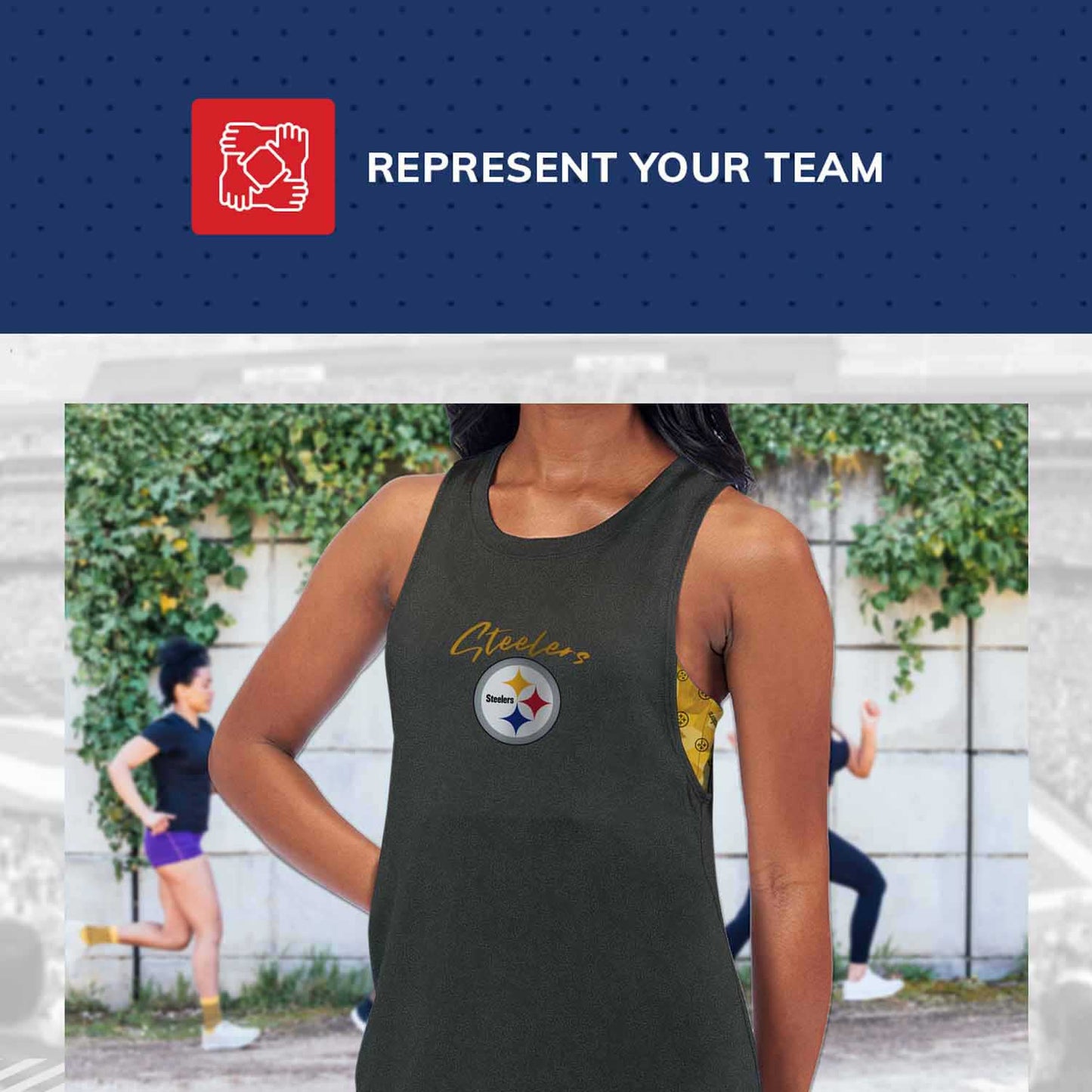 Pittsburgh Steelers NFL Women's Muscle Tank - Black