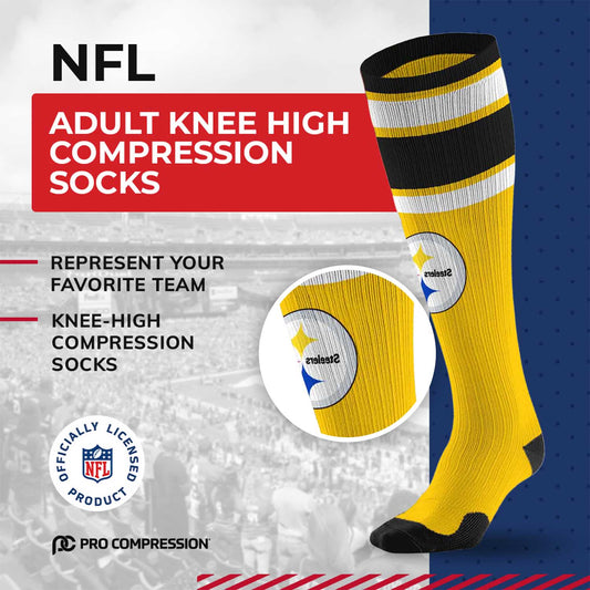 Pittsburgh Steelers NFL Adult Knee High-Performance Socks - Gold