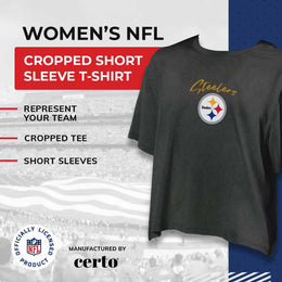 Pittsburgh Steelers NFL Women's Crop Top - Black